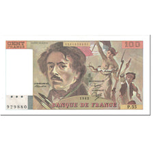 Frankreich, 100 Francs, Delacroix, 1982, Undated (1982), VZ, Fayette:69.6