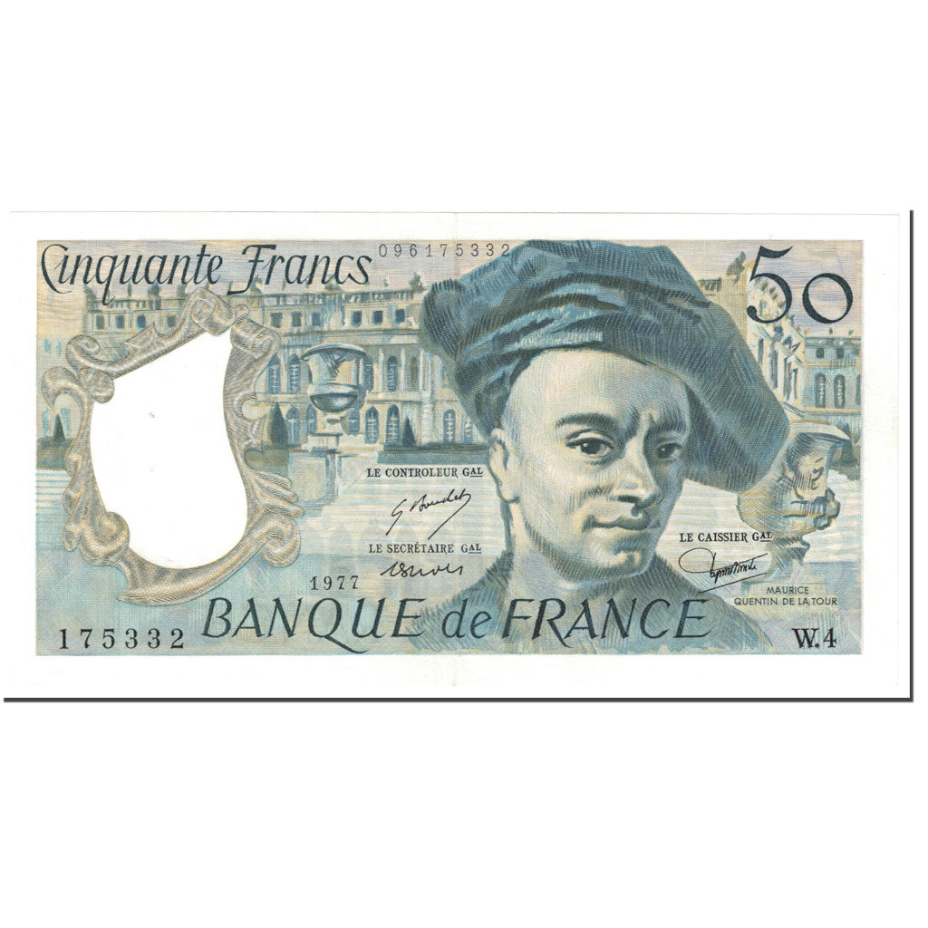 France, 50 Francs, Quentin de La Tour, 1977, Undated (1977), TTB, Fayette:67.2