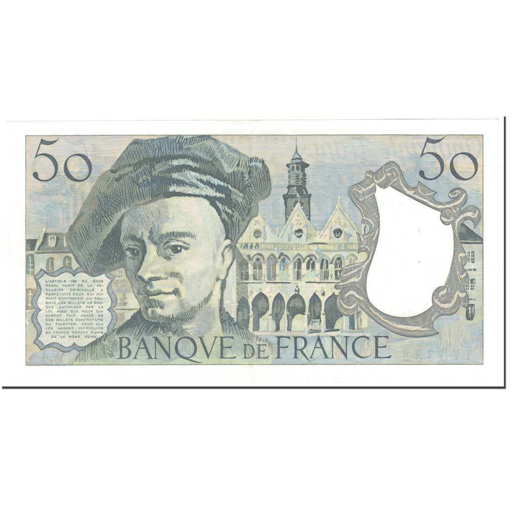 France, 50 Francs, Quentin de La Tour, 1977, Undated (1977), TTB, Fayette:67.2