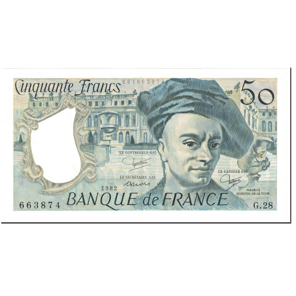 France, 50 Francs, Quentin de La Tour, 1982, Undated (1982), SUP, Fayette:67.8