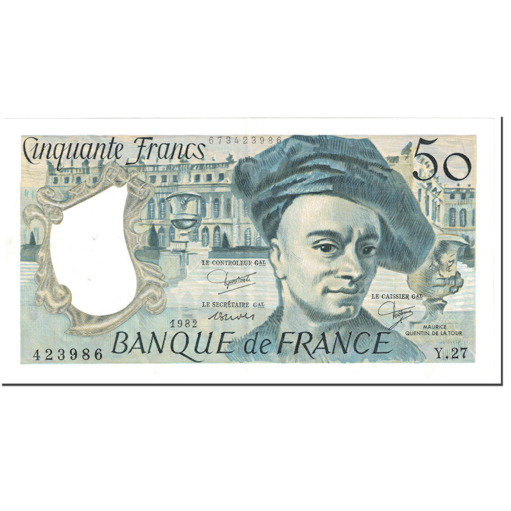France, 50 Francs, Quentin de La Tour, 1982, Undated (1982), TTB, Fayette:67.8
