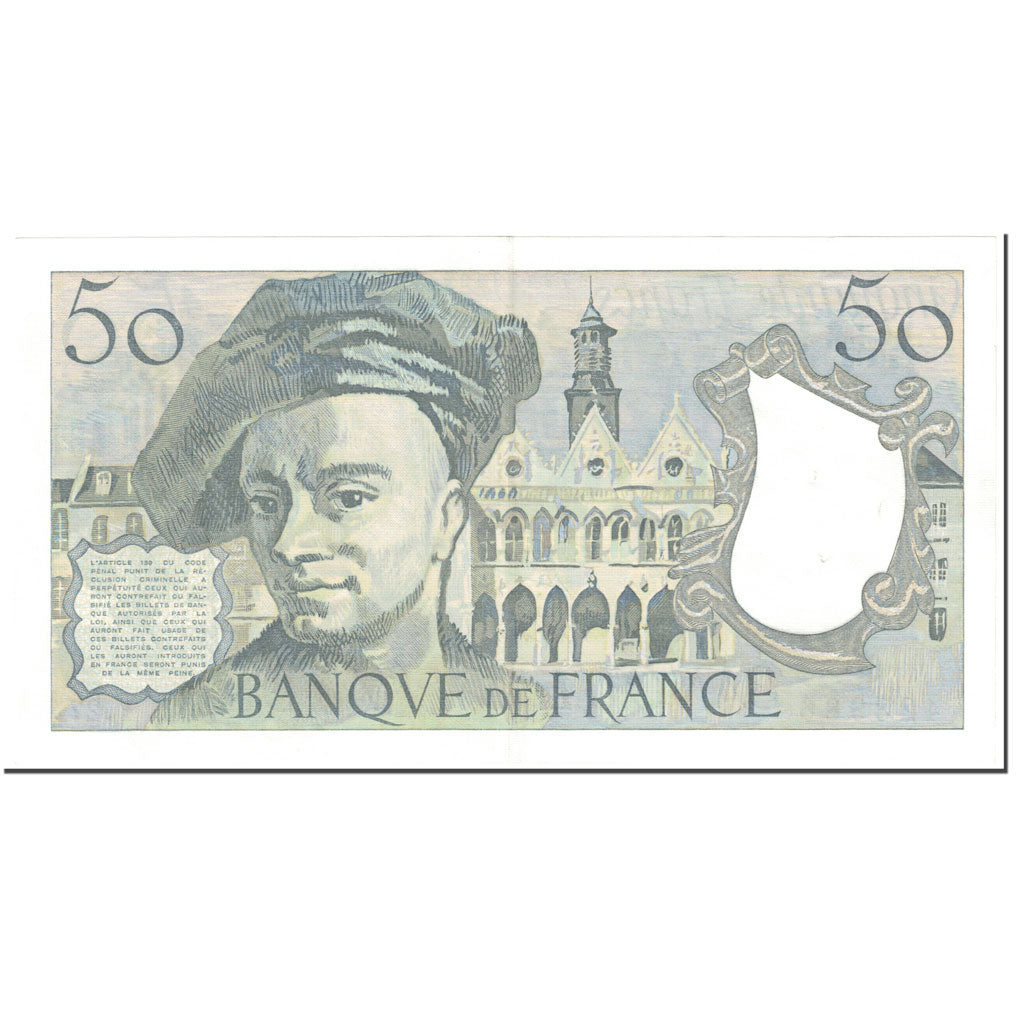 France, 50 Francs, Quentin de La Tour, 1982, Undated (1982), TTB, Fayette:67.8