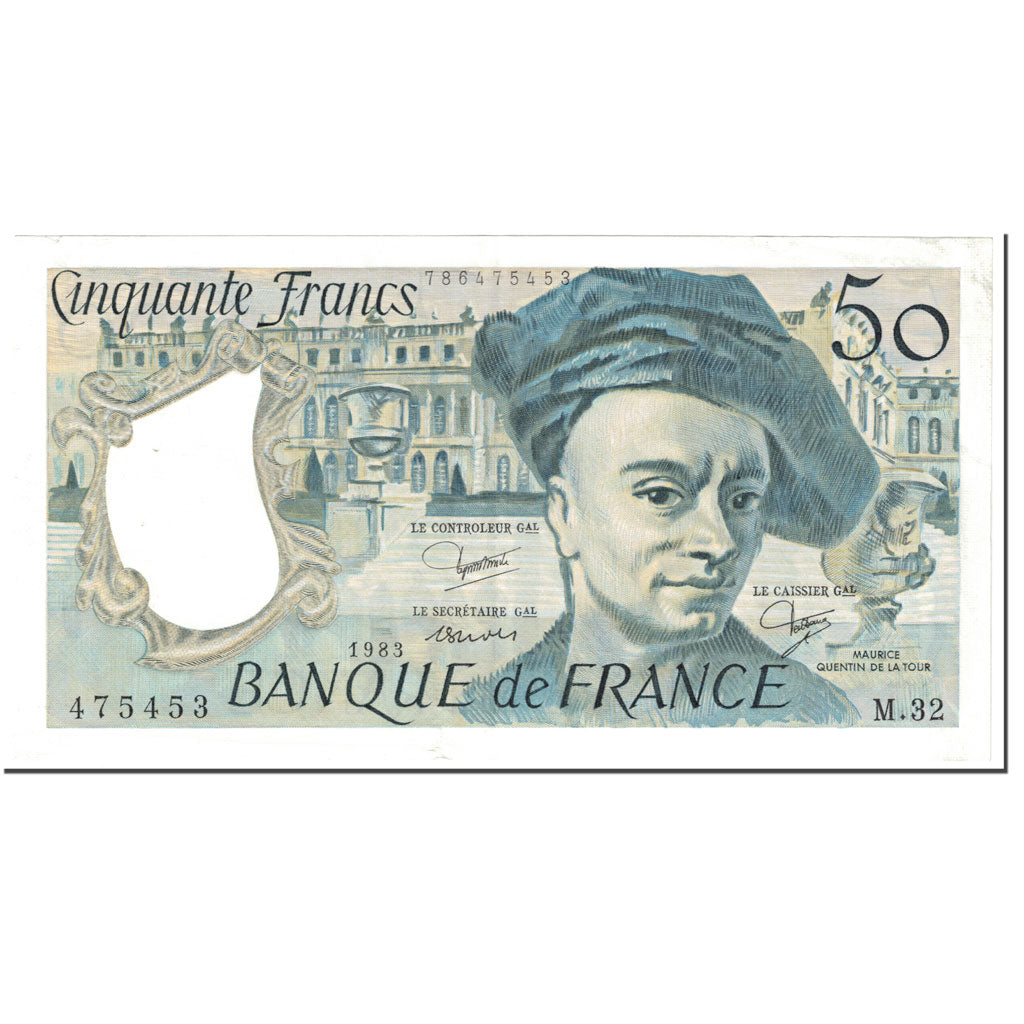 France, 50 Francs, Quentin de La Tour, 1983, Undated (1983), TTB, Fayette:67.9