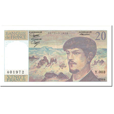 França, 20 Francs, Debussy, 1980, Undated (1980), AU(50-53), Fayette:66.1