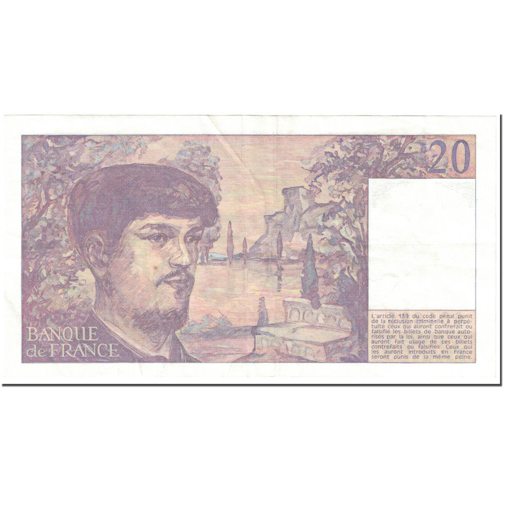 France, 20 Francs, Debussy, 1981, Undated (1981), EF(40-45), Fayette:66.2