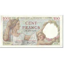 France, 100 Francs, Sully, 1940, 1940-12-19, TTB+, Fayette:26.43, KM:94