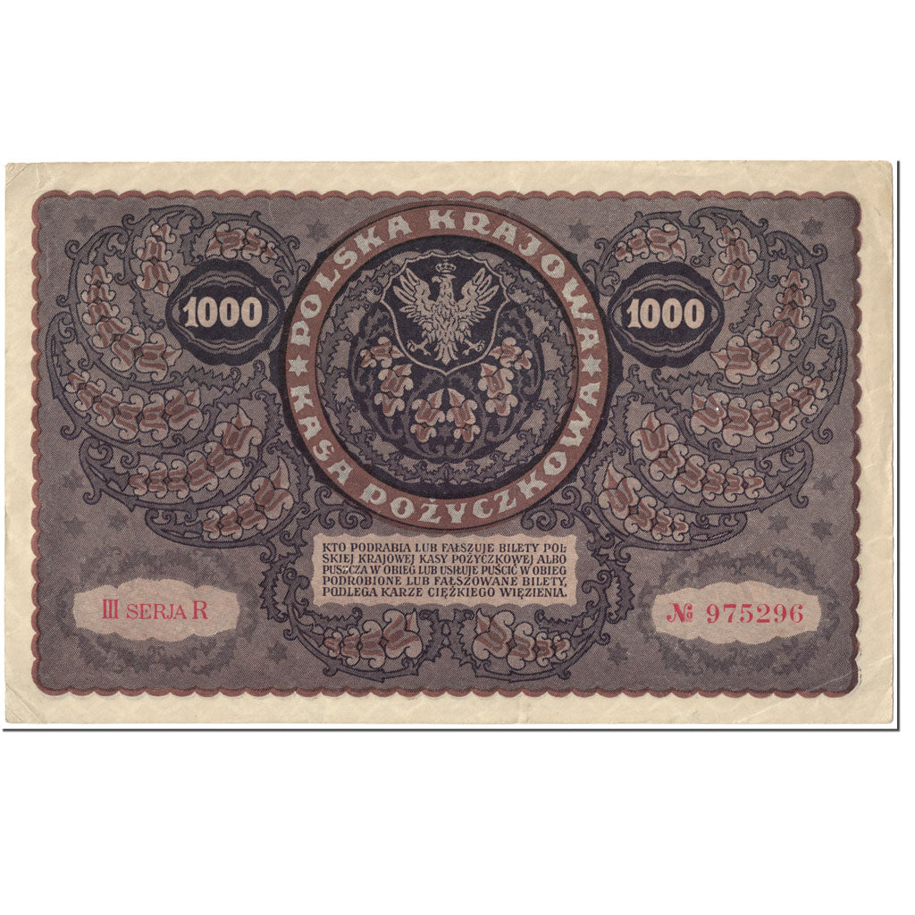Banknote, Poland, 1000 Marek, 1919, 1919-08-23, KM:29, VF(20-25)