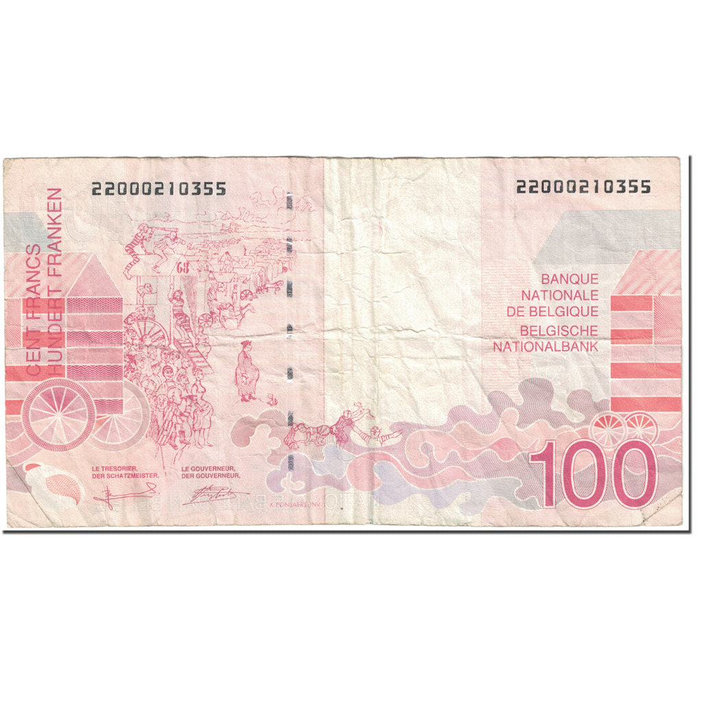 Banknote, Belgium, 100 Francs, 1995, 1995-06-15, KM:147, VF(20-25)