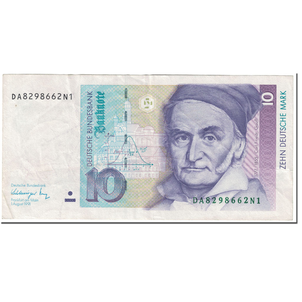 Geldschein, Bundesrepublik Deutschland, 10 Deutsche Mark, 1991, 1991-08-01