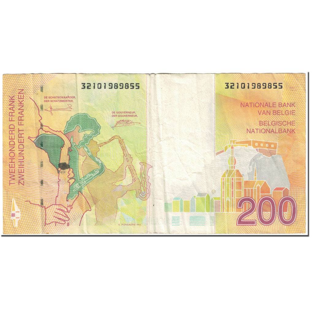 Banknote, Belgium, 200 Francs, 1996, 1996-01-25, KM:148, VF(20-25)