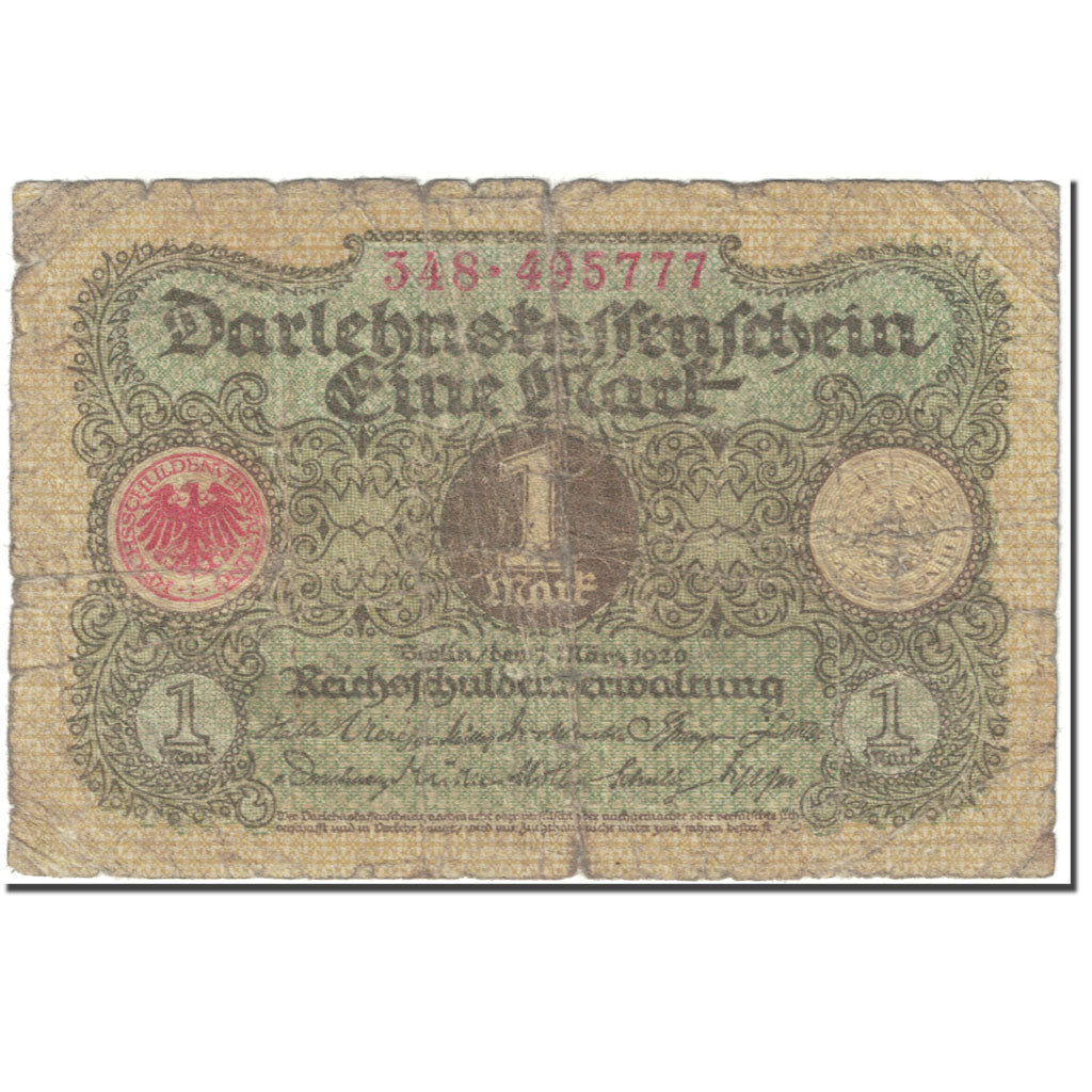 Banknote, Germany, 1 Mark, 1920, 1920-03-01, KM:58, VG(8-10)