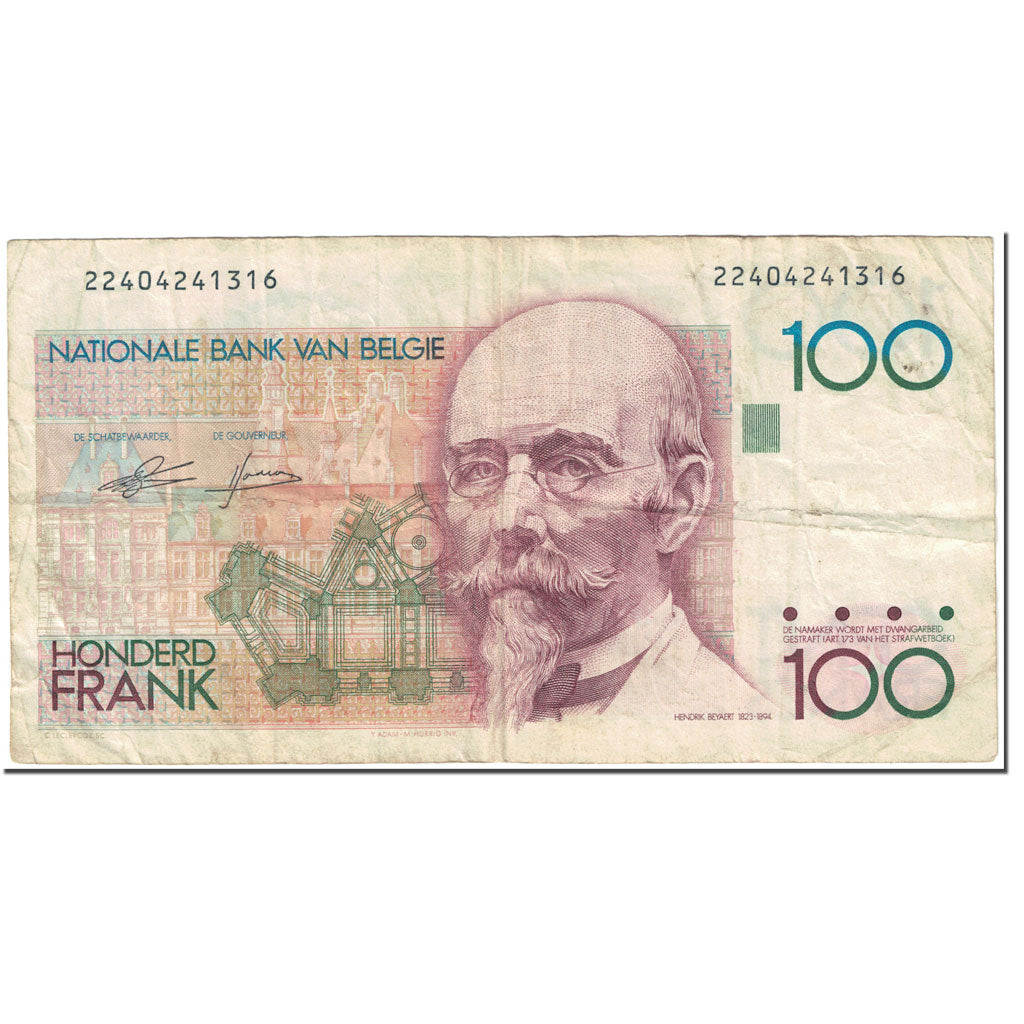 Banknote, Belgium, 100 Francs, 1986-1989, Undated (1986-1989), KM:142a