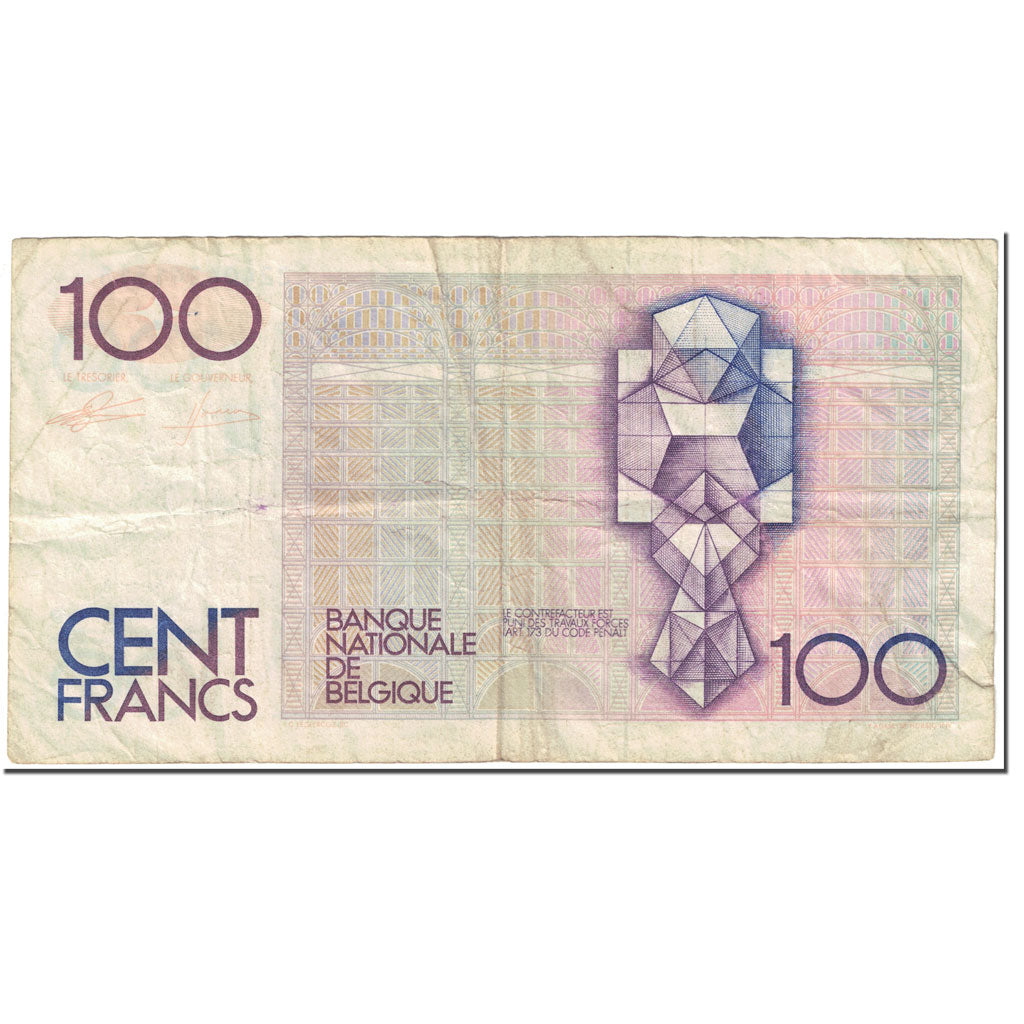 Banknote, Belgium, 100 Francs, 1986-1989, Undated (1986-1989), KM:142a