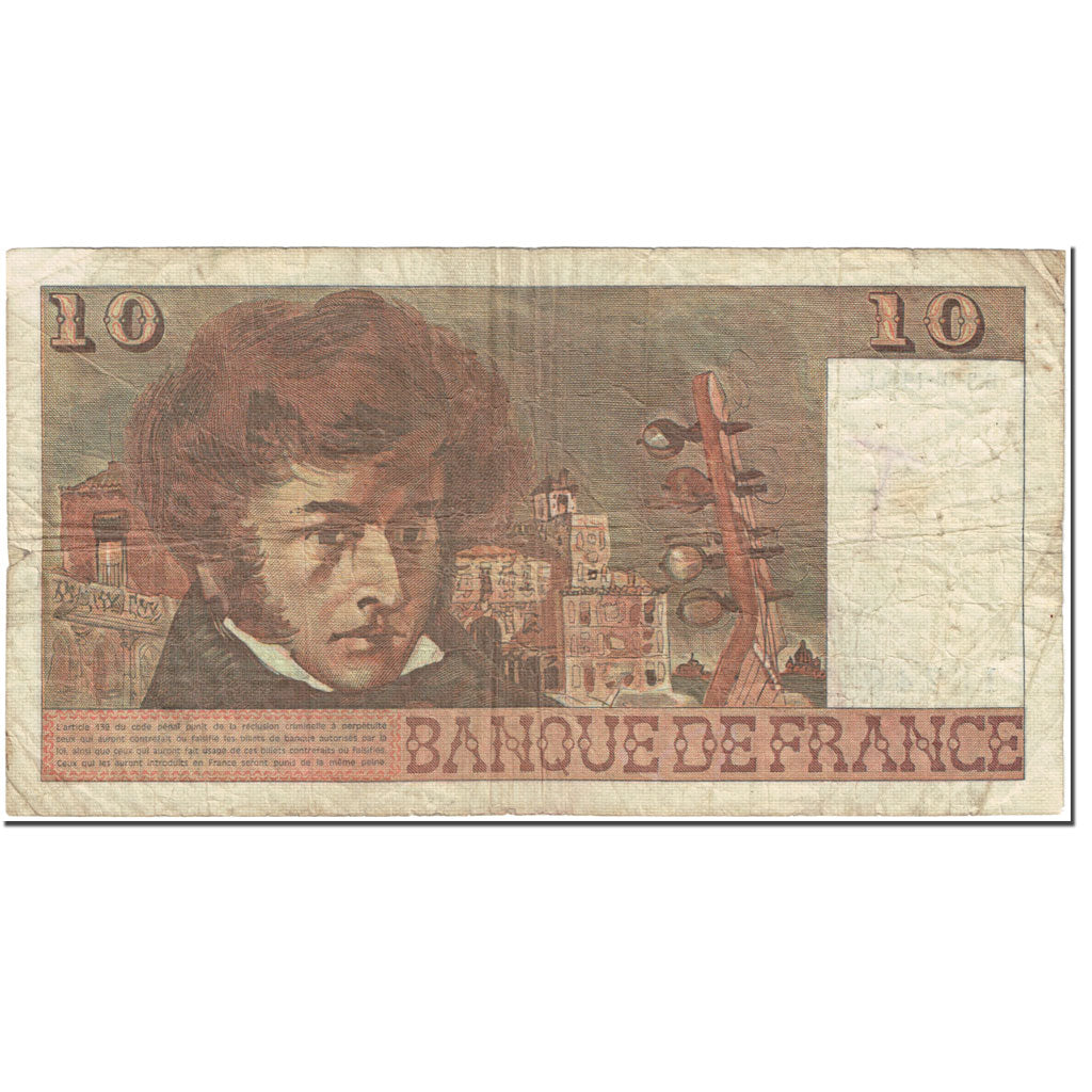 France, 10 Francs, Berlioz, 1974, 1974-10-03, TB, Fayette:63.7b, KM:150a
