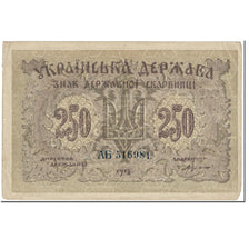 Banknote, Ukraine, 250 Karbovantsiv, 1918, Undated (1918), KM:39a, F(12-15)
