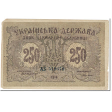 Billet, Ukraine, 250 Karbovantsiv, 1918, Undated (1918), KM:39a, B+