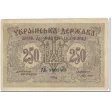 Banknote, Ukraine, 250 Karbovantsiv, 1918, Undated (1918), KM:39a, EF(40-45)