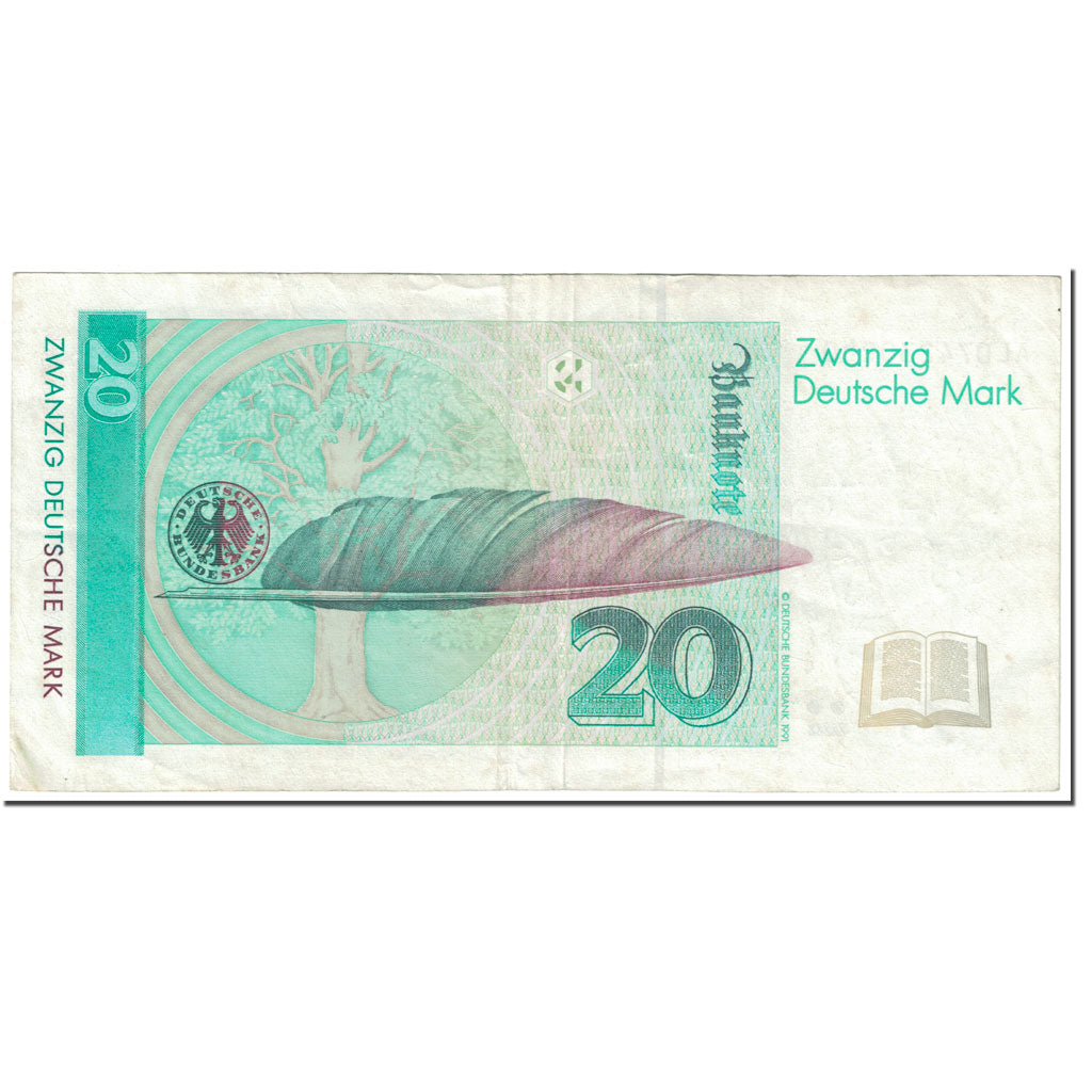 Banknote, GERMANY - FEDERAL REPUBLIC, 20 Deutsche Mark, 1991, 1991-08-01