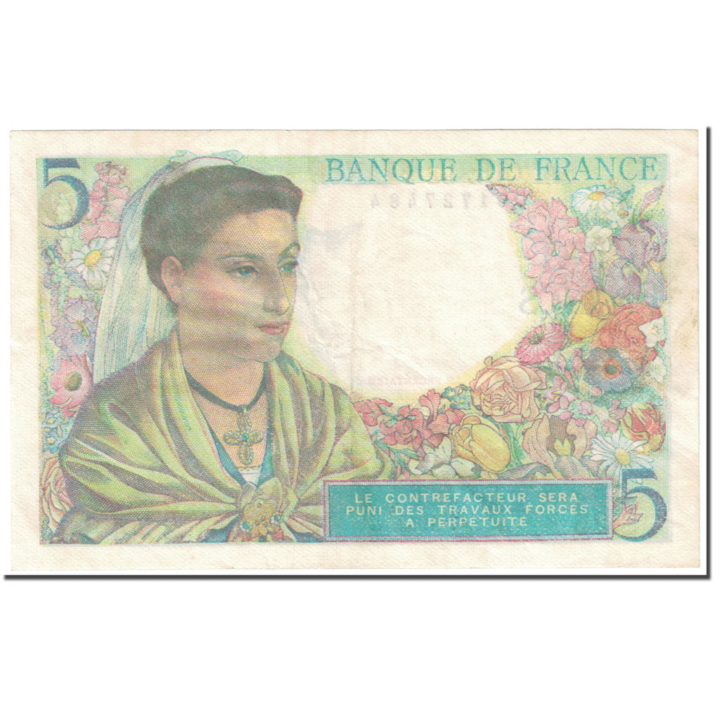 Frankreich, 5 Francs, Berger, 1943, 1943-07-22, SS, Fayette:5.2, KM:98a