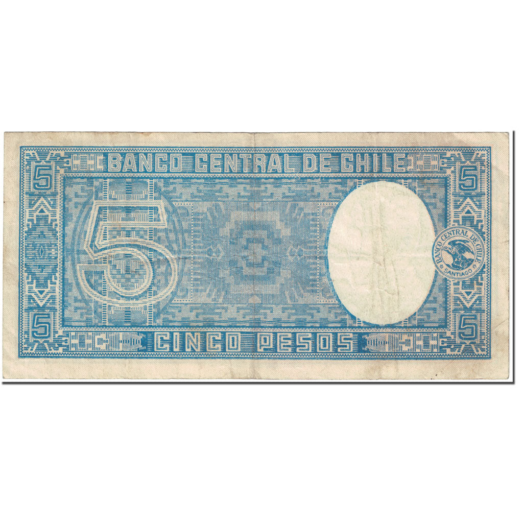 Banknote, Chile, 5 Pesos = 1/2 Condor, 1933, 1933-06-17, KM:91b, VF(20-25)