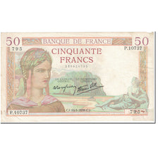Frankreich, 50 Francs, Cérès, 1939, 1939-08-10, S, Fayette:18.29, KM:85b