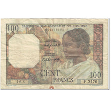 Banknote, Madagascar, 100 Francs, 1950, Undated (1950), KM:46b, VF(20-25)