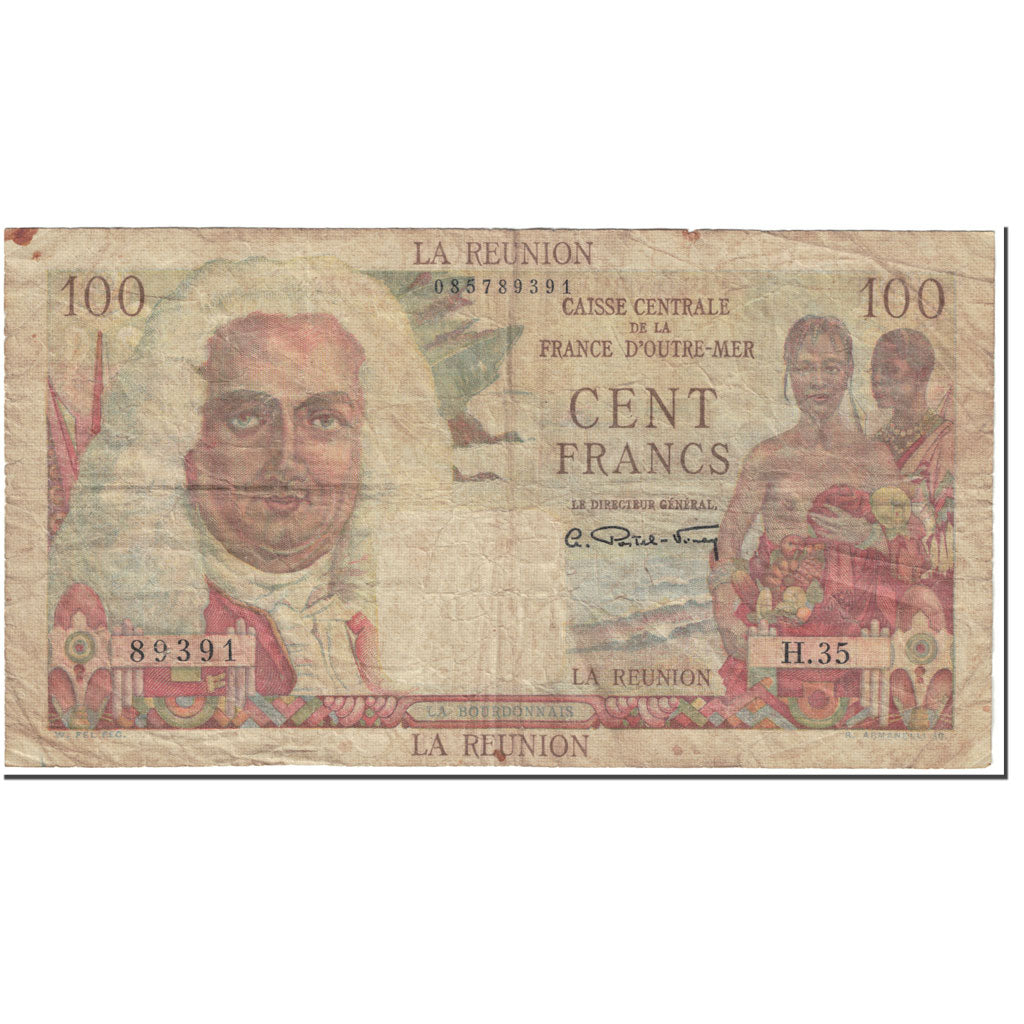 Banknote, Réunion, 100 Francs, 1947, Undated (1947), KM:45a, VF(20-25)