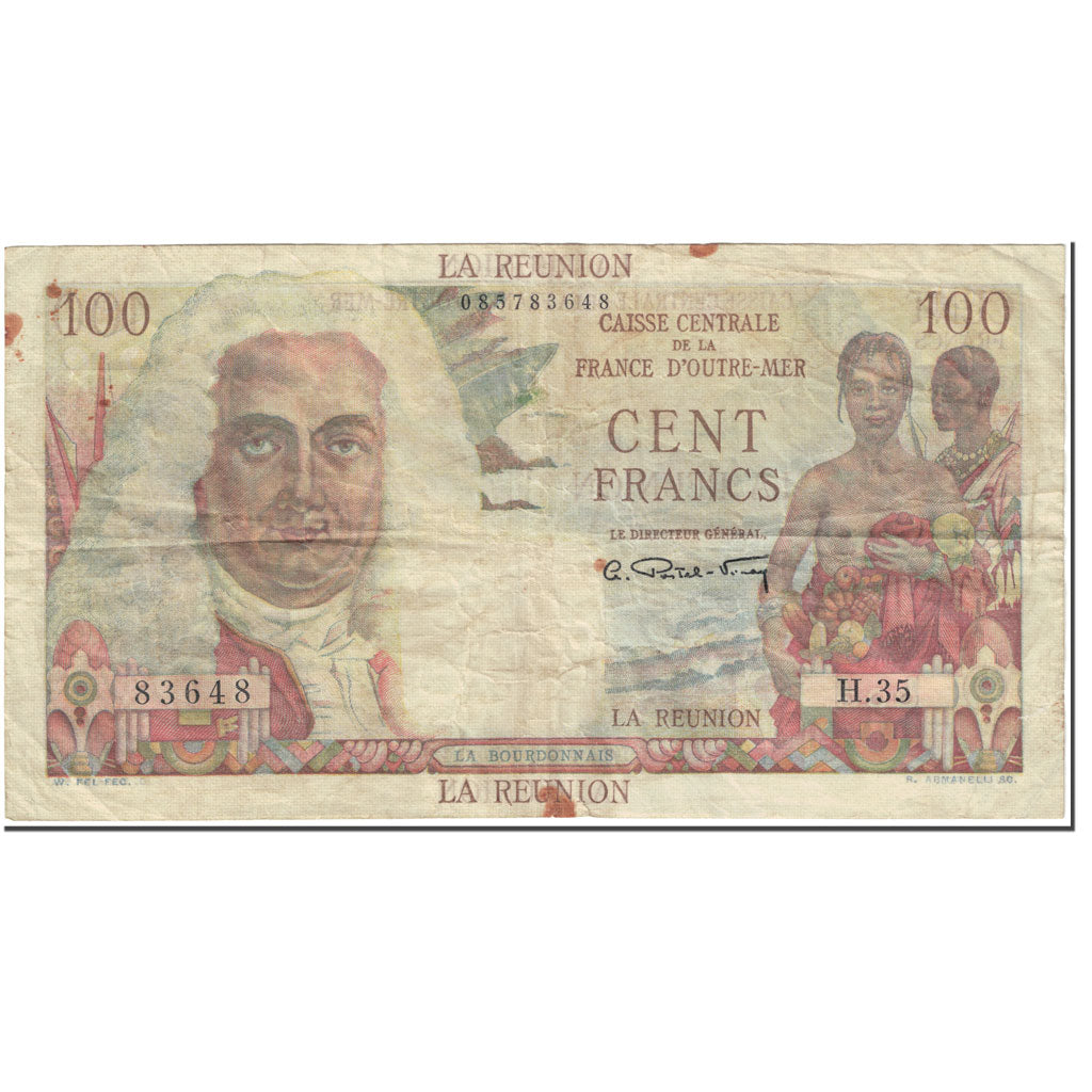 Banknote, Réunion, 100 Francs, 1947, Undated (1947), KM:45a, VF(20-25)