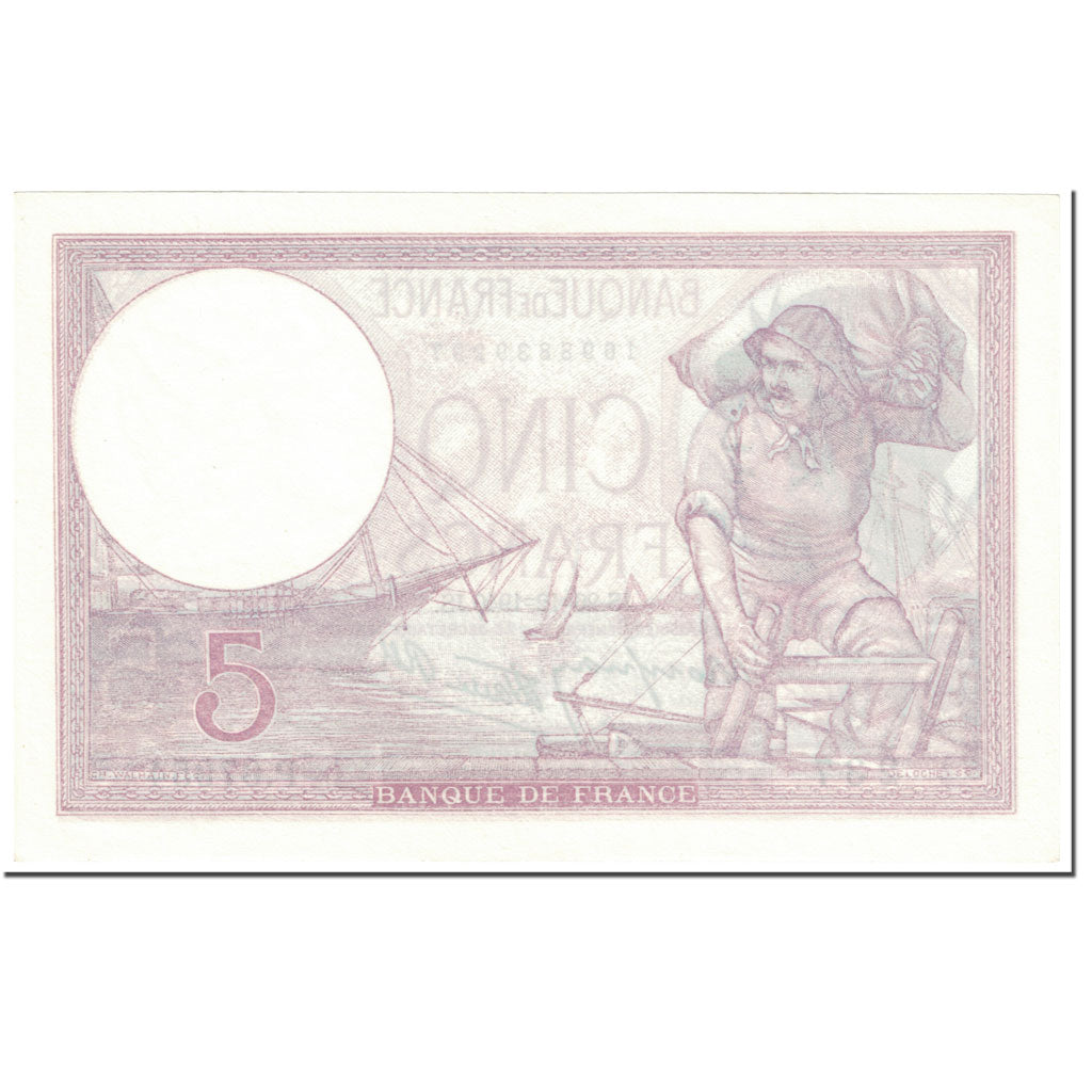 Frankrijk, 5 Francs, Violet, 1940, 1940-12-26, NIEUW, Fayette:4.18, KM:83