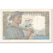 Frankrijk, 10 Francs, Mineur, 1944, 1944-01-20, TTB, Fayette:8.11, KM:99c