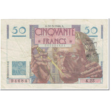 France, 50 Francs, Le Verrier, 1946, 1946-05-31, TB+, Fayette:20.5, KM:127a