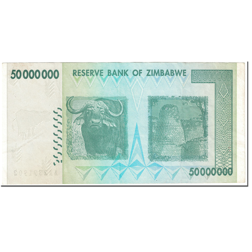 Banknote, Zimbabwe, 50 Million Dollars, 2008, Undated (2008), KM:79, EF(40-45)