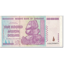 Banknote, Zimbabwe, 500 Million Dollars, 2008, Undated (2008), KM:82, EF(40-45)