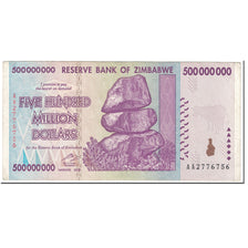Banknote, Zimbabwe, 500 Million Dollars, 2008, Undated (2008), KM:82, EF(40-45)