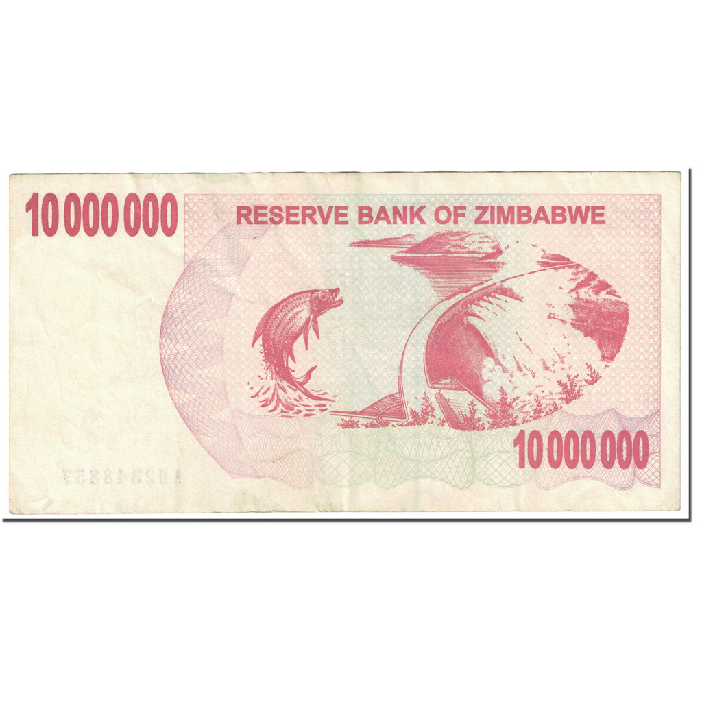Banknote, Zimbabwe, 10 Million Dollars, 2008, 2008-01-01, KM:55a, VF(20-25)