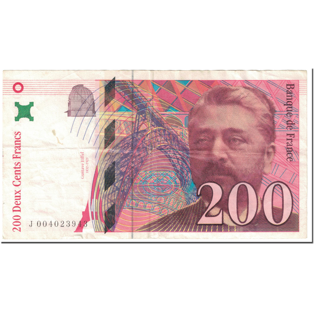 France, 200 Francs, Eiffel, 1995, Undated (1995), VF(20-25), Fayette:75.1