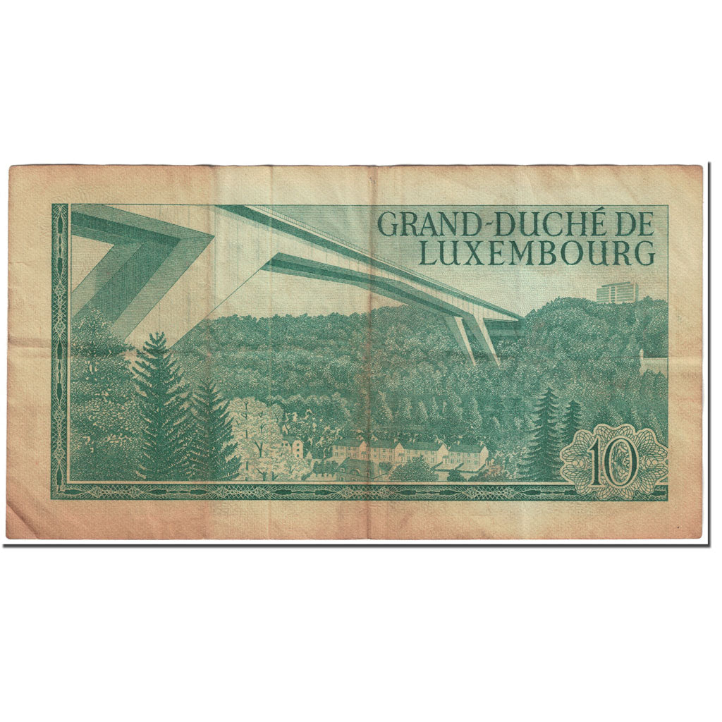 Banknote, Luxembourg, 10 Francs, 1967, 1967-03-20, KM:53a, VF(20-25)