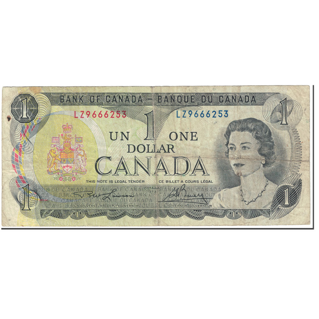 Banknote, Canada, 1 Dollar, 1973, Undated (1973), KM:85b, VG(8-10)