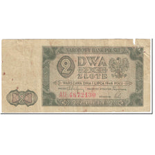 Banknote, Poland, 2 Zlote, 1948, 1948-07-01, KM:134, AG(1-3)