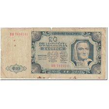 Banconote, Polonia, 20 Zlotych, 1948, 1948-07-01, KM:137, D