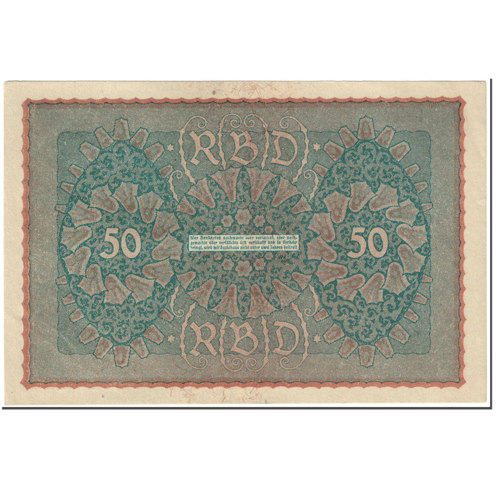 Banknot, Niemcy, 50 Mark, 1919, 1919-06-24, KM:66, AU(55-58)