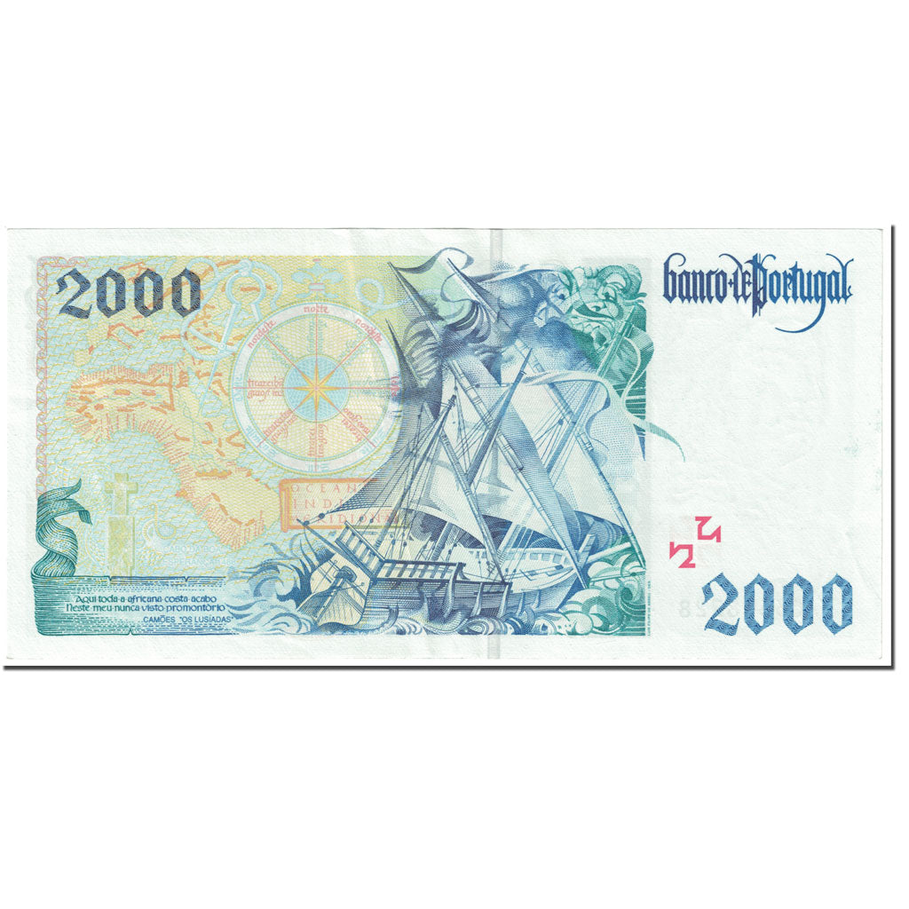 Banknote, Portugal, 2000 Escudos, 1995, 1995-09-21, KM:189a, UNC(65-70)