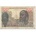 Banknote, West African States, 100 Francs, 1959, Undated (1959), KM:2b, VG(8-10)