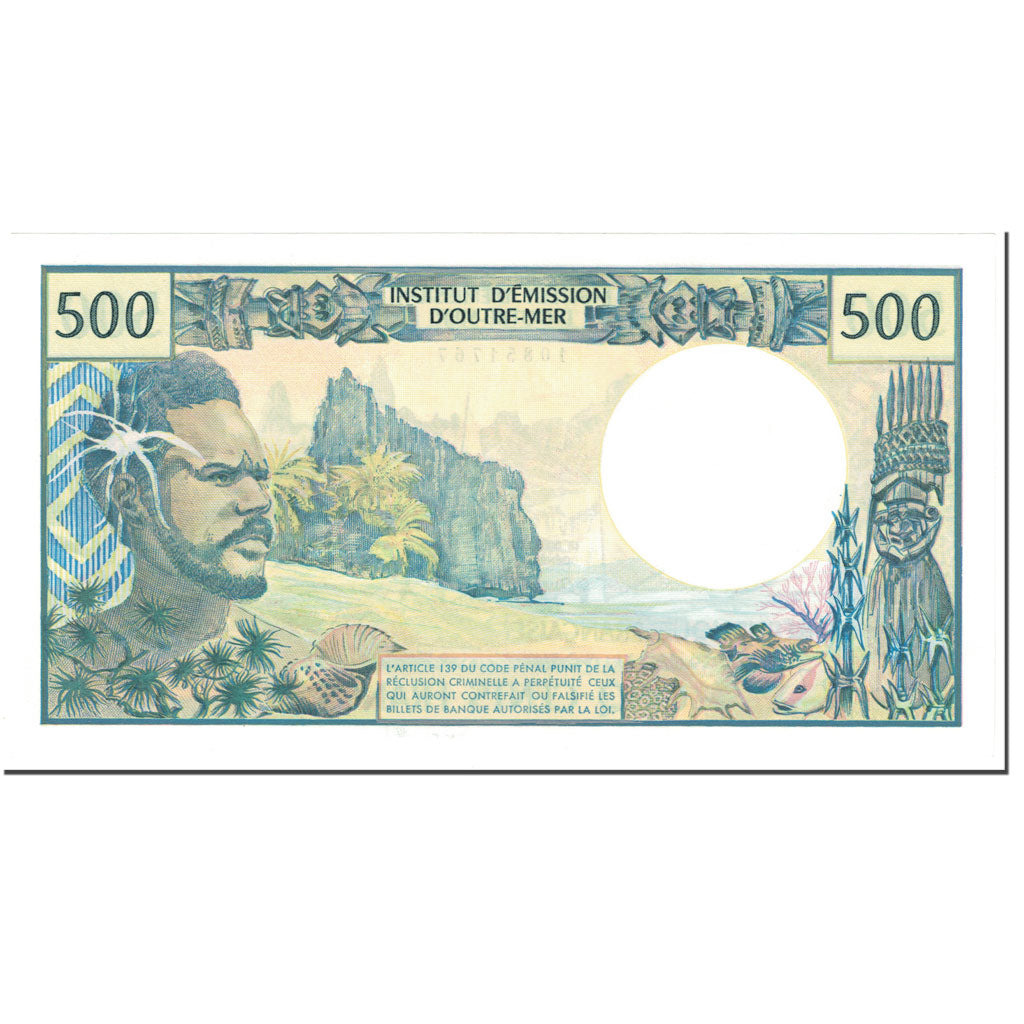 Nota, Territorios Franceses Do Pacífico, 500 Francs, 1992, Undated (1992)