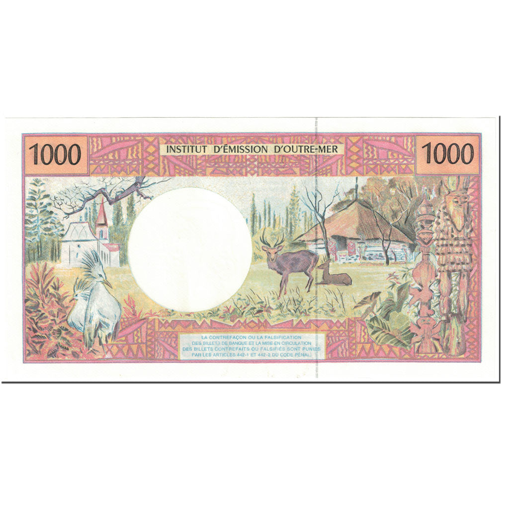 Banconote, Francia d’oltremare, 1000 Francs, 1996, Undated (1996), KM:2a, FDS