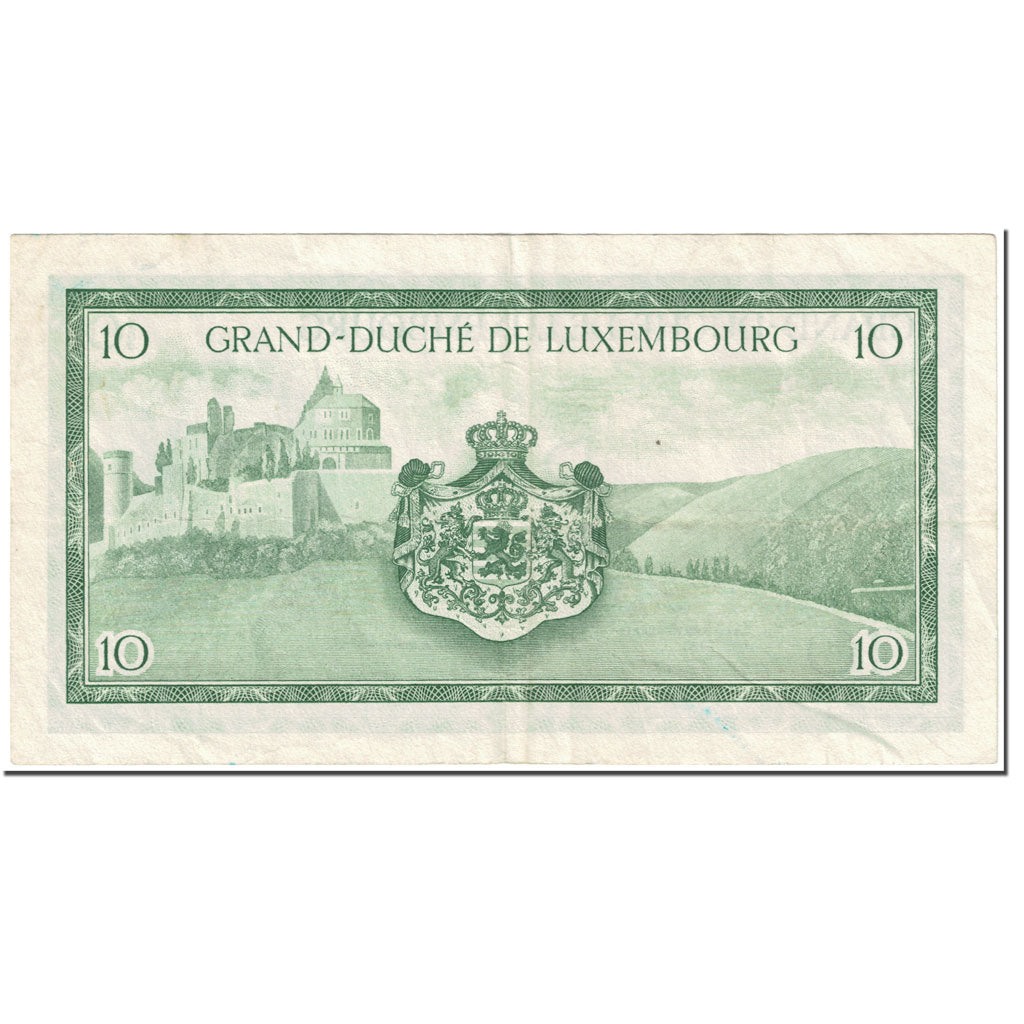 Banknote, Luxembourg, 10 Francs, 1954, Undated (1954), KM:48a, VF(30-35)