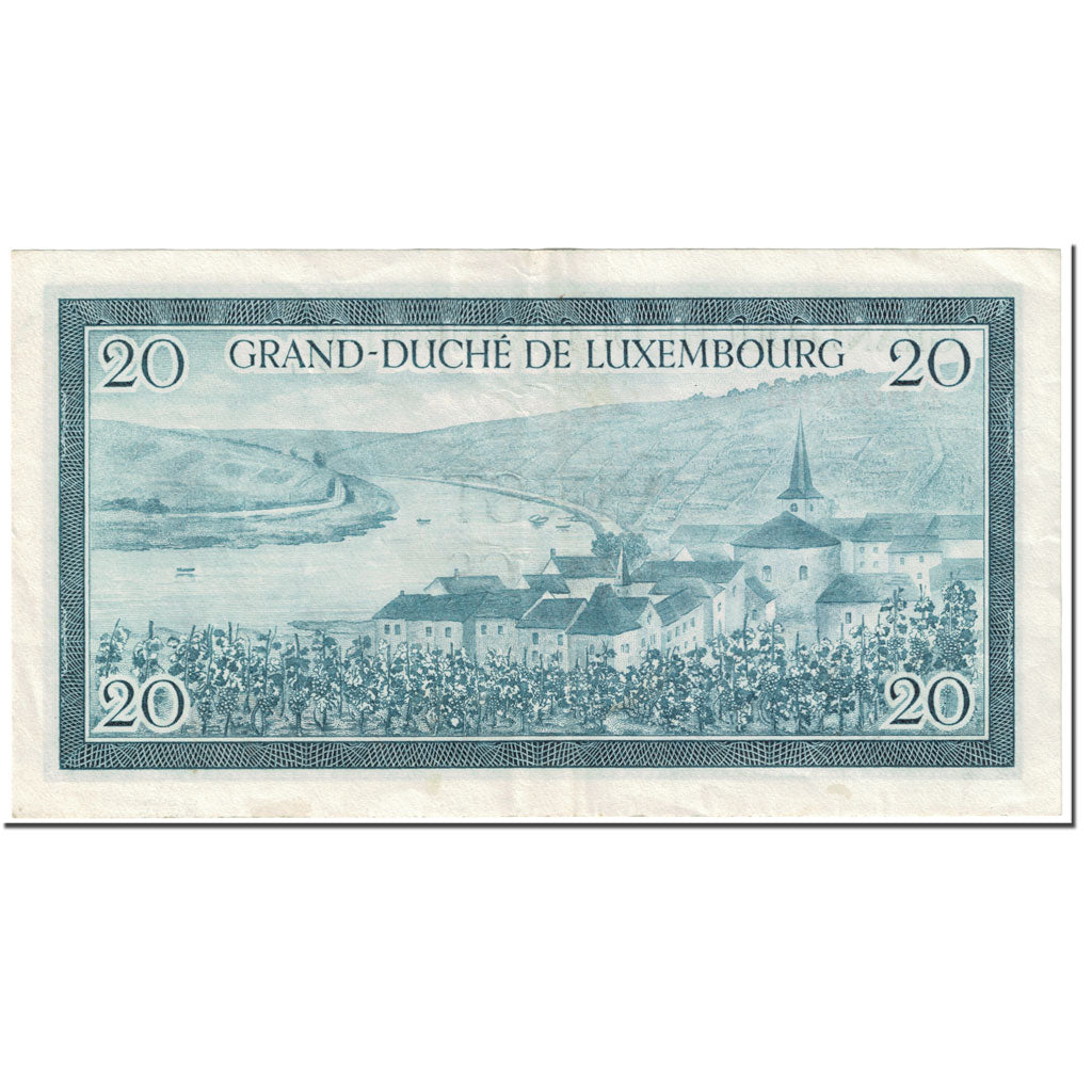 Banknote, Luxembourg, 20 Francs, 1955, Undated (1955), KM:49a, EF(40-45)