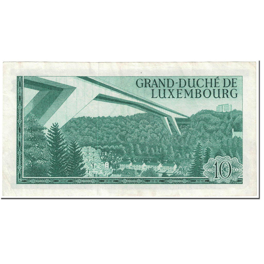 Banknote, Luxembourg, 10 Francs, 1967, 1967-03-20, KM:53a, AU(55-58)