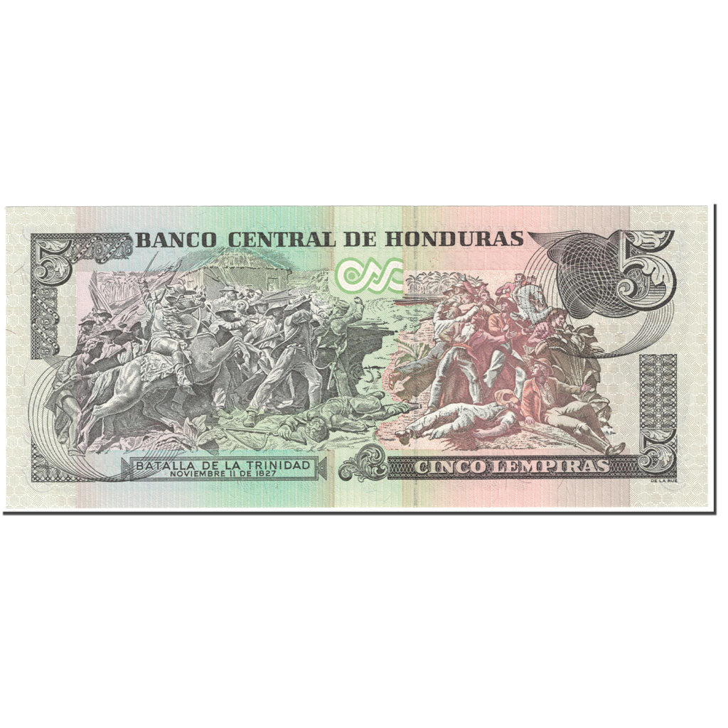 Banknote, Honduras, 5 Lempiras, 1997, 1997-09-18, KM:81b, UNC(65-70)