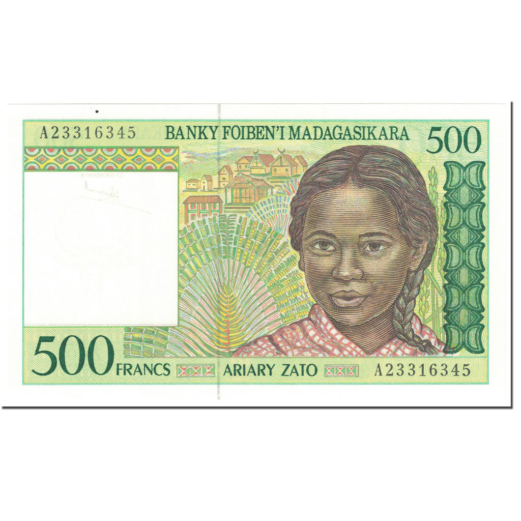 Billete, 500 Francs = 100 Ariary, 1994, Madagascar, Undated (1994), KM:75a, SC